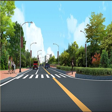 石湾镇金叶华府沙湖丁路道路景观设计