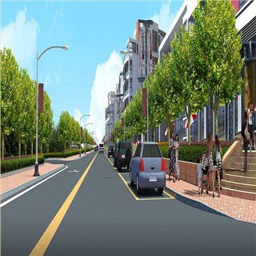 石湾镇金叶华府沙湖丁路道路景观设计