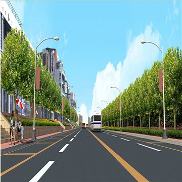 石湾镇金叶华府沙湖丁路道路景观设计