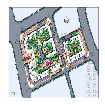 鸿一花园住宅小区规划设计