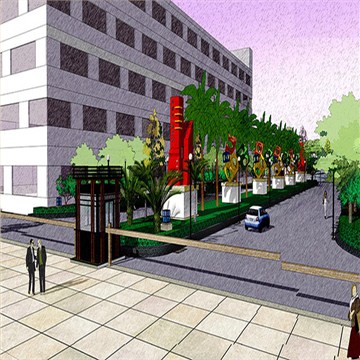 东莞铭丰包装厂工厂园林绿化设计