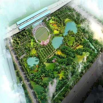 东莞轻轨车站站前绿地公园景观设计方案