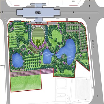 东莞轻轨车站站前绿地公园景观设计方案