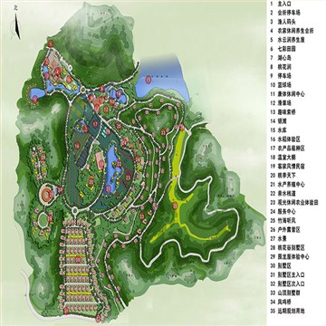 河源市天颐园观光休闲度假村园林景观设计概念方案