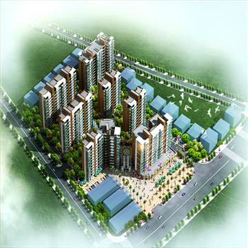 柳州锦业商业住宅楼规划设计