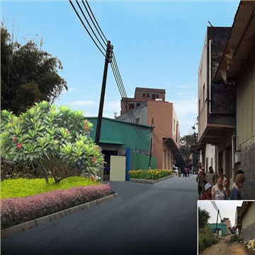 大岭山镇百花洞村美丽幸福村居道路规划改造